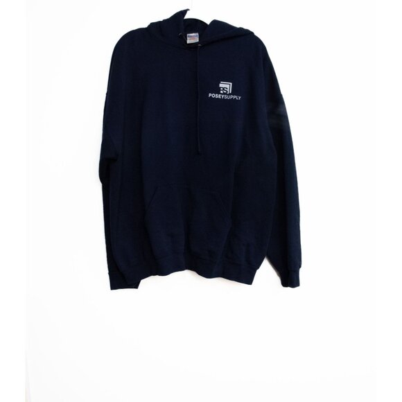 Posey Supply Jerzees Super Sweat Hoodie Size 2XL Navy Cotton/Polyester Blend - Picture 1 of 8